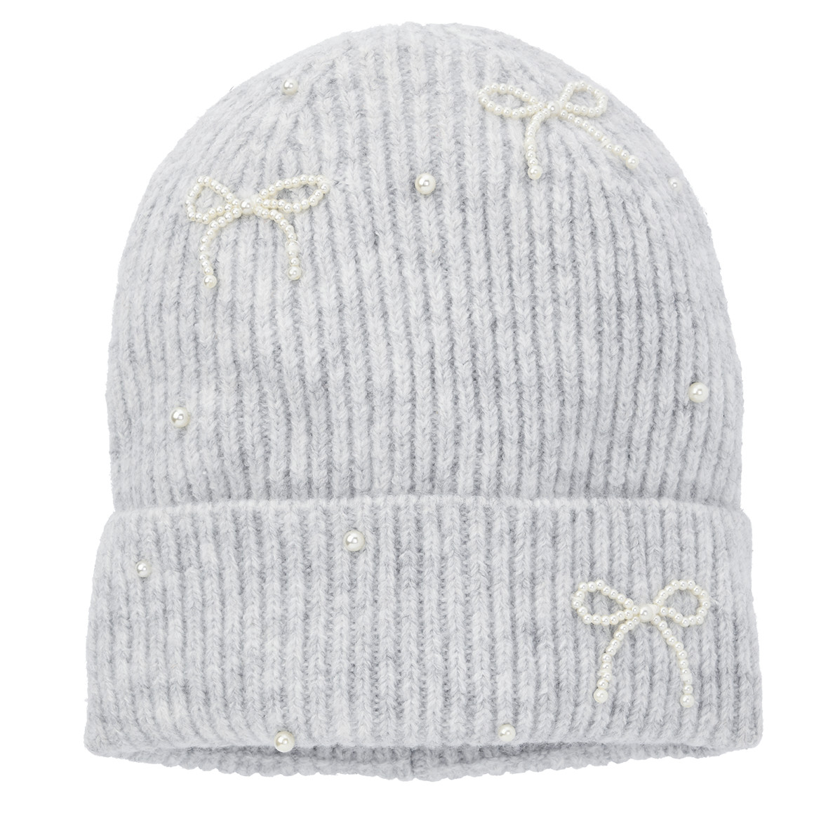 Mädchen Strickmütze mit Perlen-Applikation von Topolino