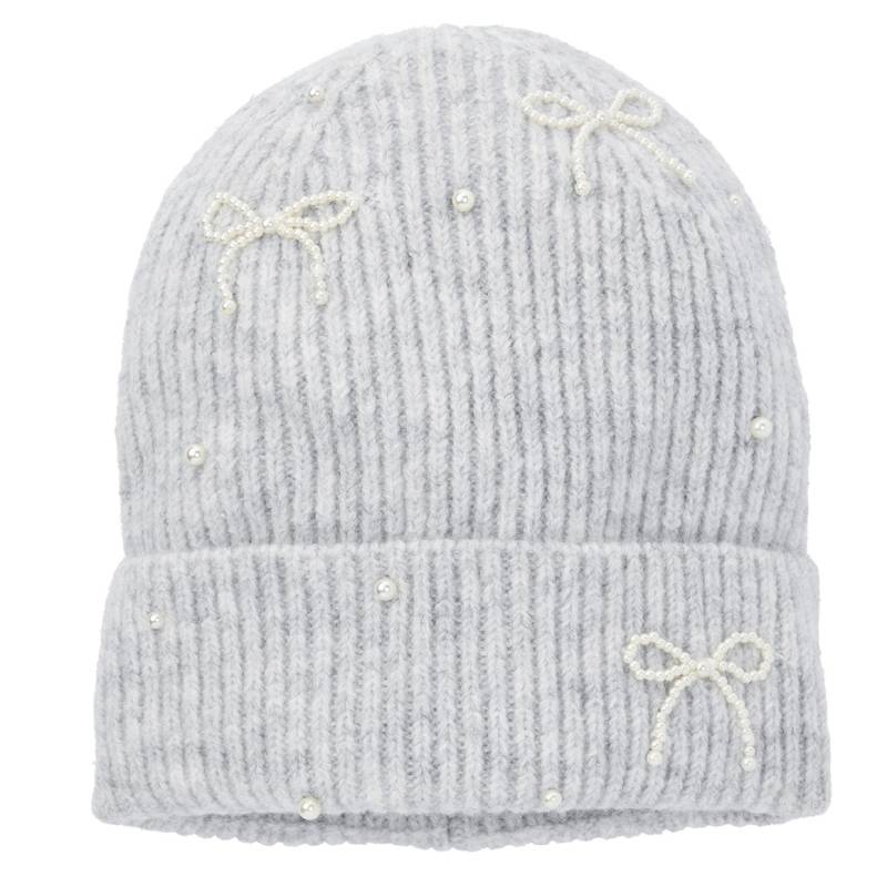 Mädchen Strickmütze mit Perlen-Applikation Mädchen Strickmütze mit Perlen-Applikation von Topolino