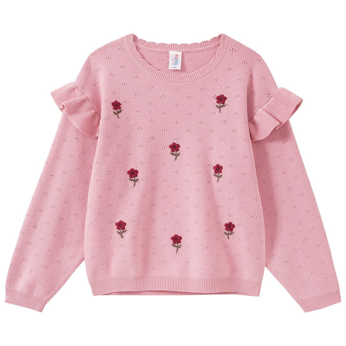 Mädchen Strickpullover mit Ajour-Muster Mädchen Strickpullover mit Ajour-Muster von Topolino