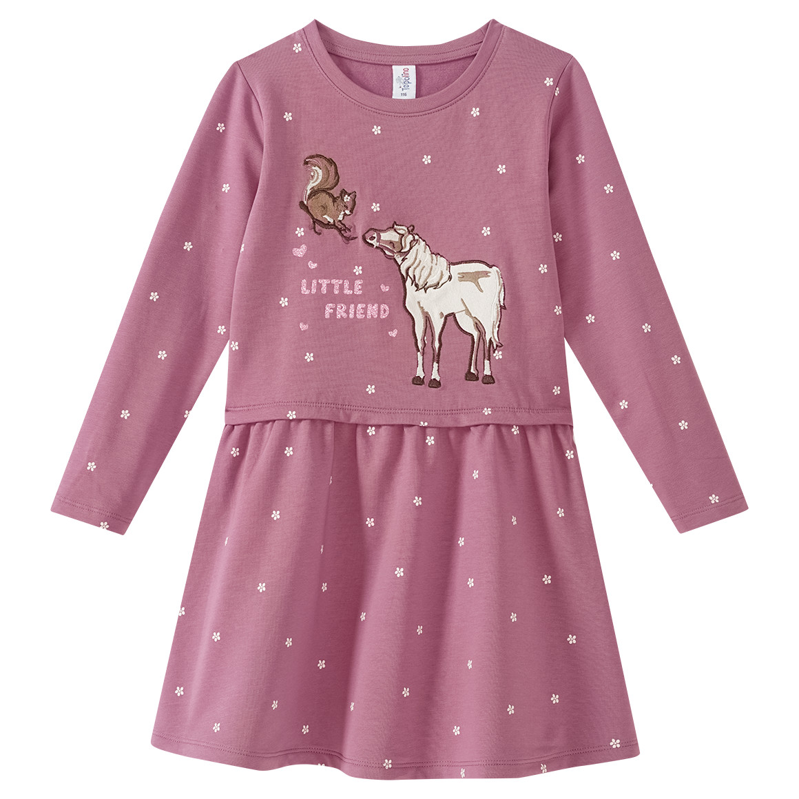 Mädchen Sweatkleid mit Pferde-Motiv Mädchen Sweatkleid mit Pferde-Motiv von Topolino