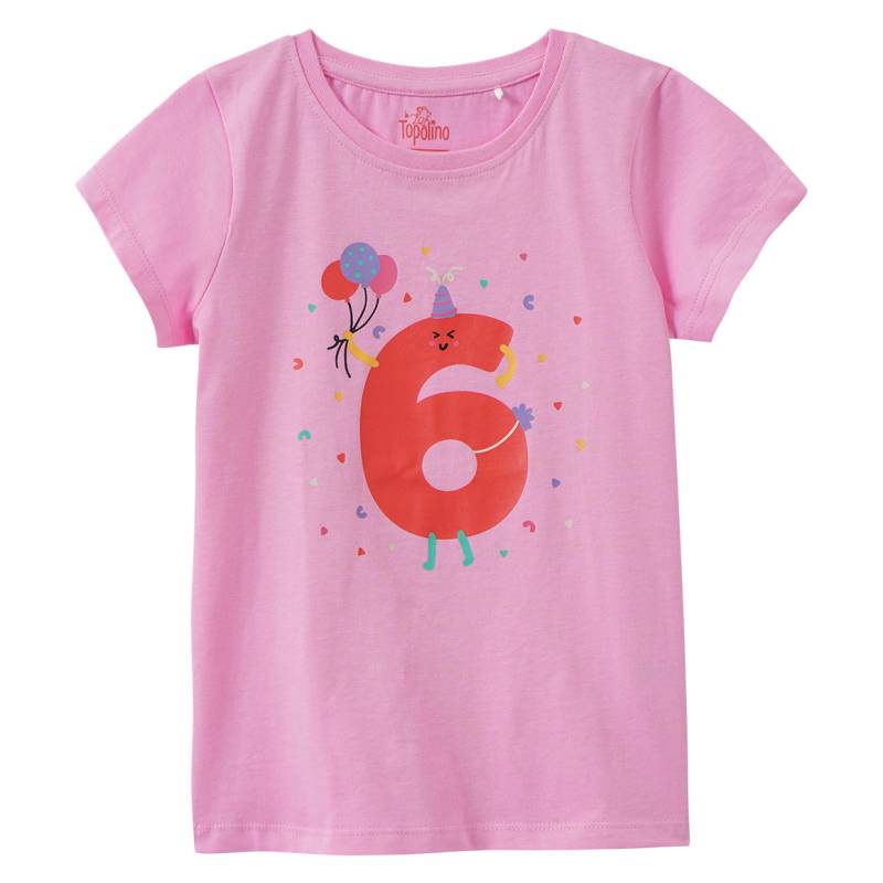 Mädchen T-Shirt mit Geburtstagszahl 6 von Topolino