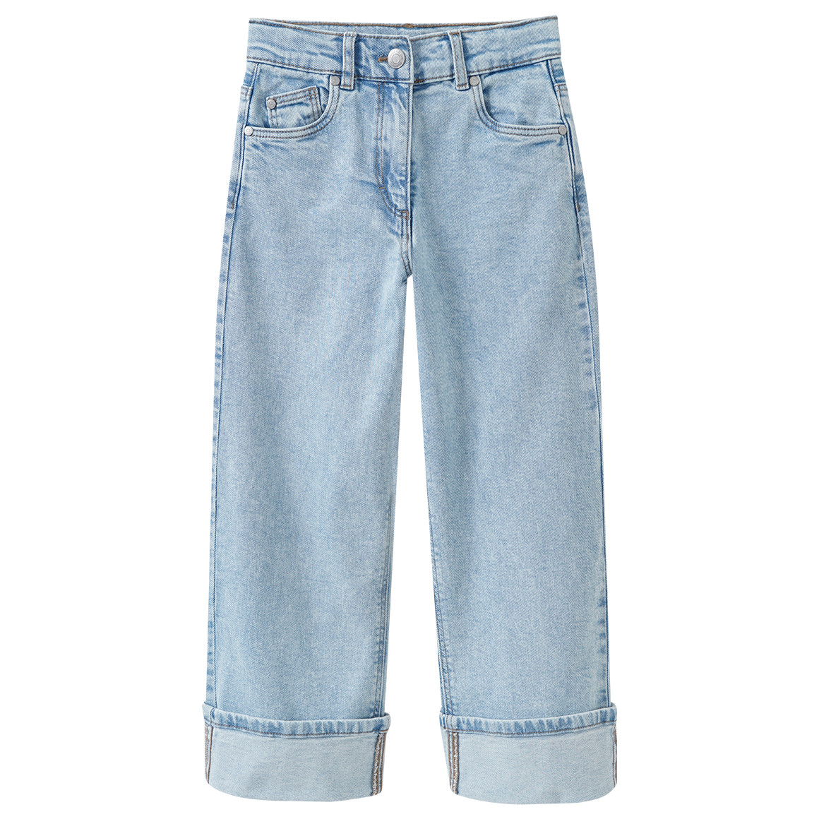 Mädchen Wide-leg Jeans mit verstellbarem Bund Mädchen Wide-leg Jeans mit verstellbarem Bund von Topolino