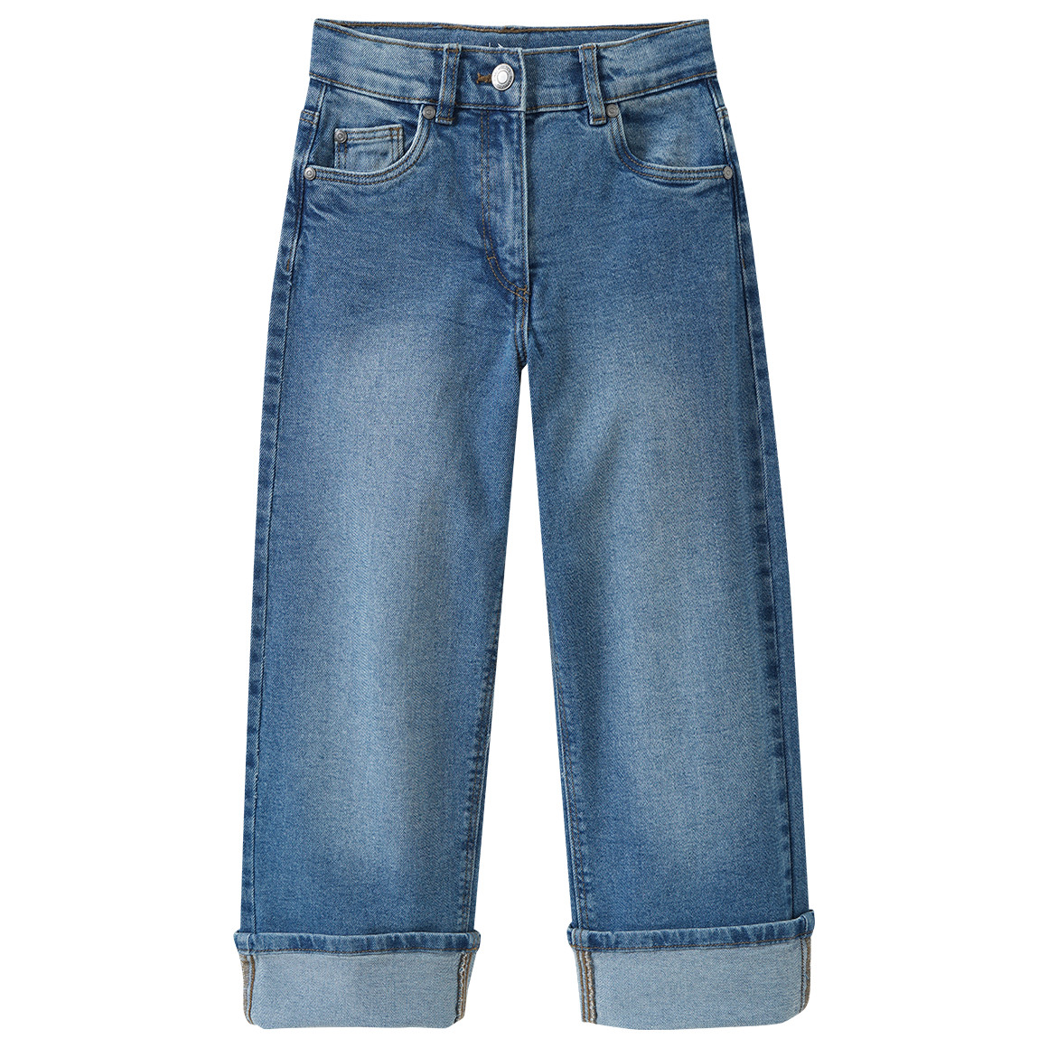 Mädchen Wide-leg Jeans mit verstellbarem Bund Mädchen Wide-leg Jeans mit verstellbarem Bund von Topolino