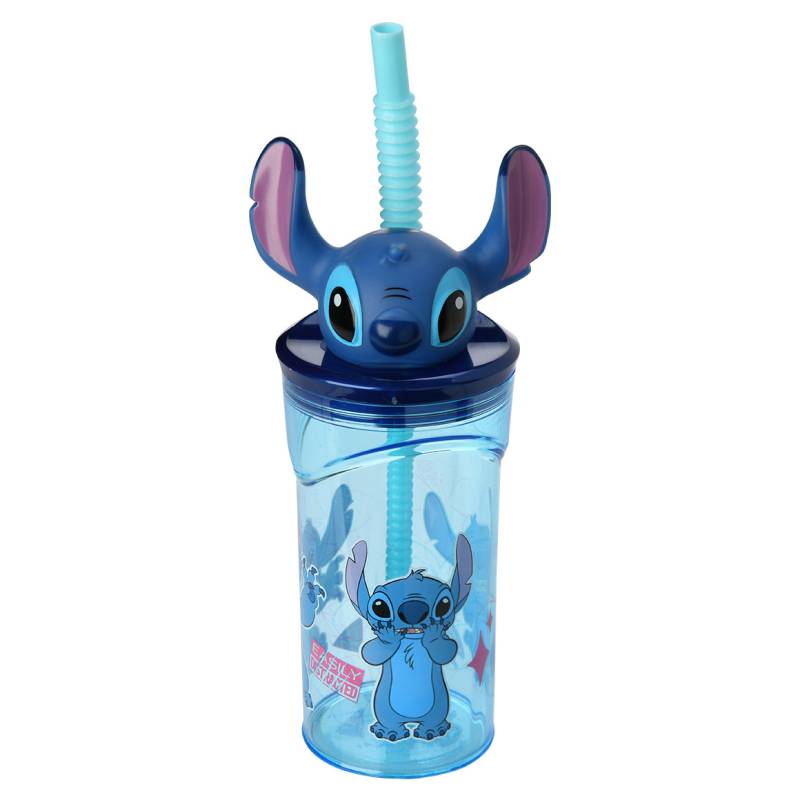 Stitch Trinkflasche mit Strohhalm von Topolino