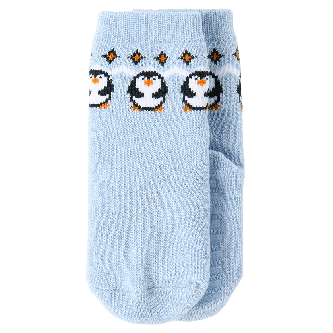 1 Paar Baby Stoppersocken mit Pinguin-Motiv 1 Paar Baby Stoppersocken mit Pinguin-Motiv von Topomini