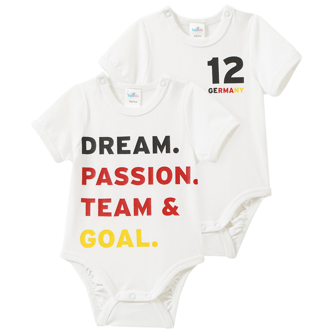 2 Baby Bodys im Fußball-Design 2 Baby Bodys im Fußball-Design von Topomini