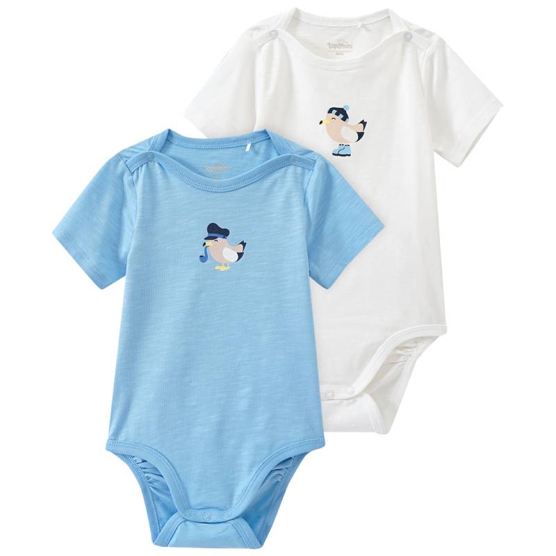 2 Baby Bodys mit Bio-Baumwolle von Topomini