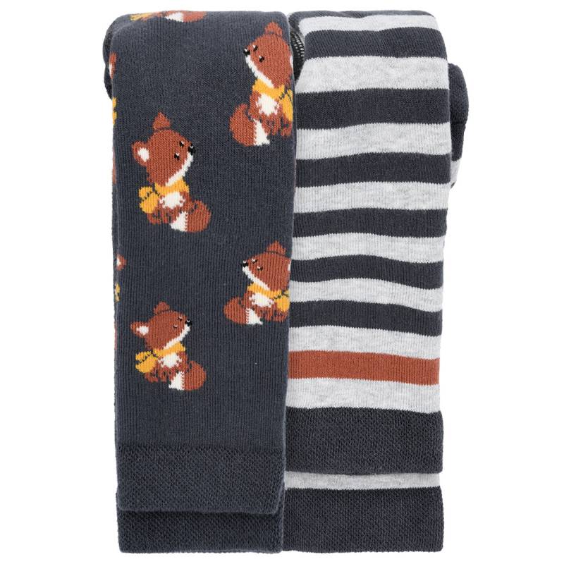 2 Baby Frottee-Leggings mit Fuchs-Motiven 2 Baby Frottee-Leggings mit Fuchs-Motiven von Topomini