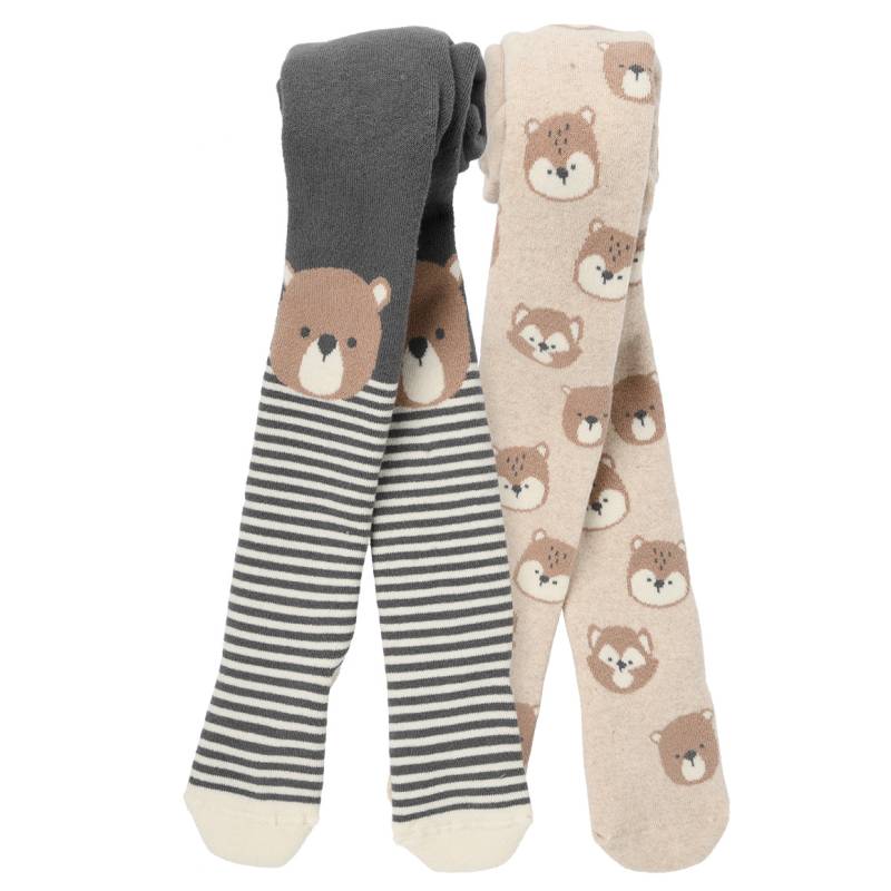 2 Baby Frottee-Strumpfhosen mit Bär-Motiven 2 Baby Frottee-Strumpfhosen mit Bär-Motiven von Topomini