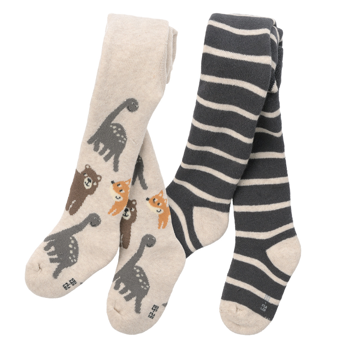 2 Baby Frottee-Strumpfhosen mit Bio-Baumwolle von Topomini