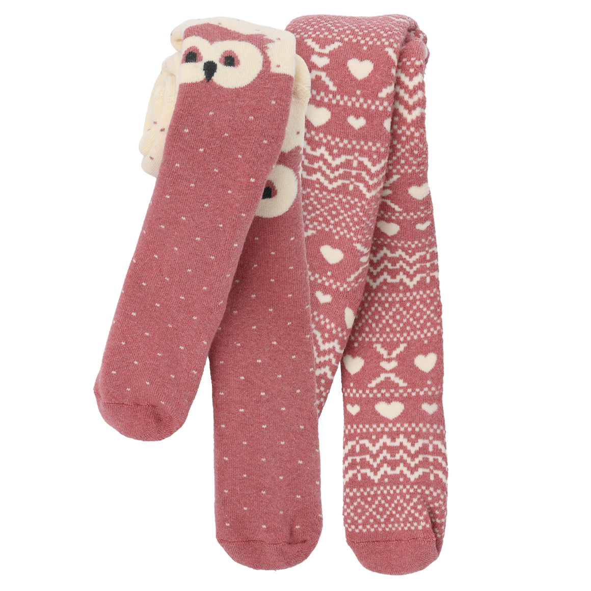 2 Baby Frottee-Strumpfhosen mit Muster von Topomini