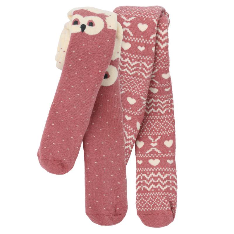 2 Baby Frottee-Strumpfhosen mit Muster von Topomini