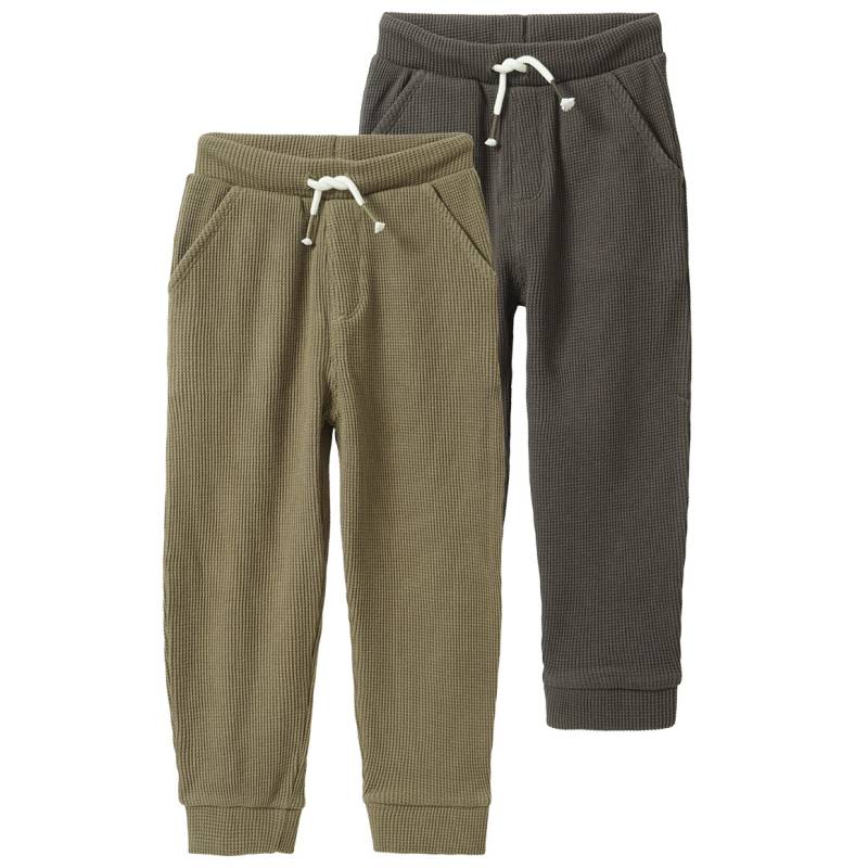 2 Baby Jogginghosen aus Waffel-Piqué von Topomini