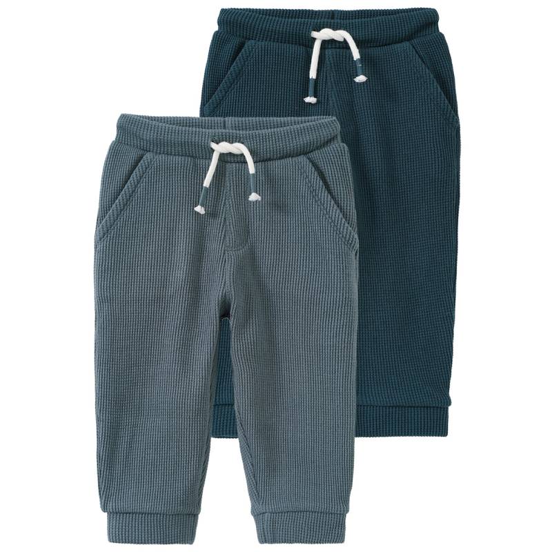 2 Baby Jogginghosen aus Waffel-Piqué von Topomini