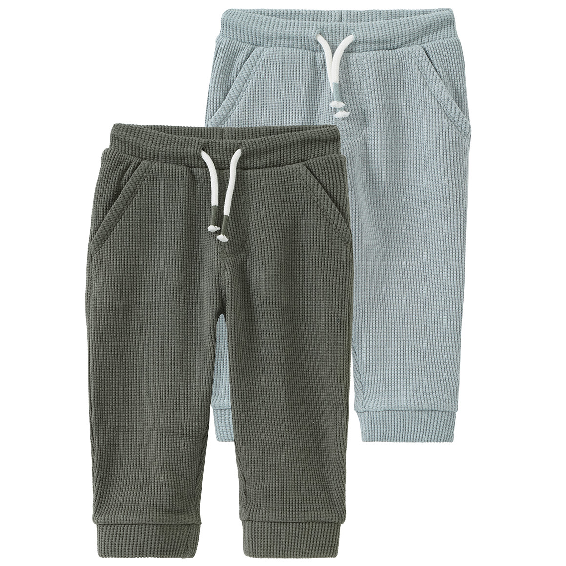 2 Baby Jogginghosen aus Waffel-Piqué von Topomini