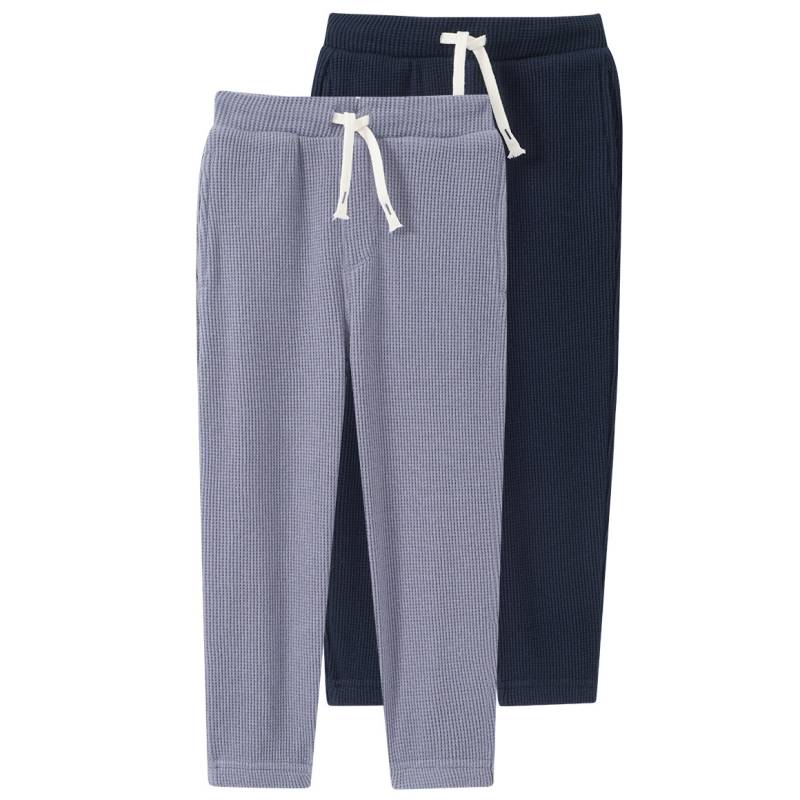 2 Baby Jogginghosen aus Waffel-Piqué 2 Baby Jogginghosen aus Waffel-Piqué von Topomini