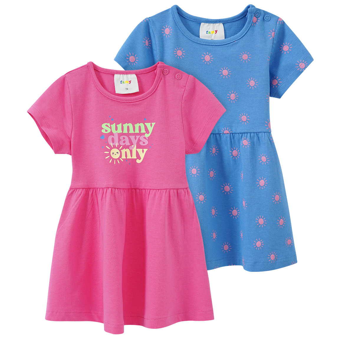 2 Baby Kleider mit Sommer Prints von Topomini