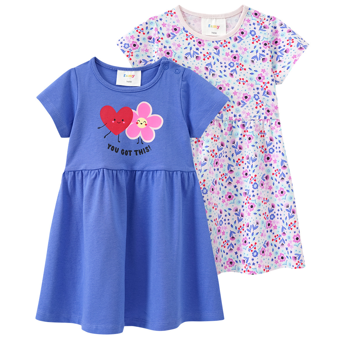 2 Baby Kleider mit bunten Motiven von Topomini