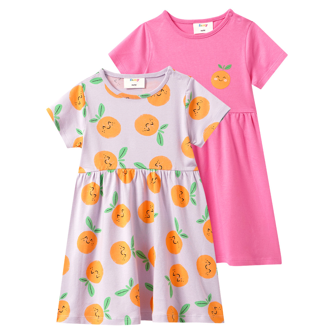 2 Baby Kleider mit bunten Motiven 2 Baby Kleider mit bunten Motiven von Topomini