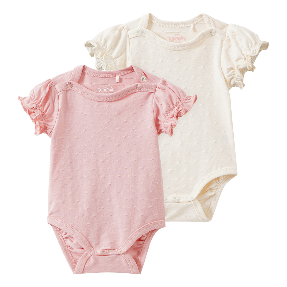 2 Baby Kurzarmbodys im Set von Topomini