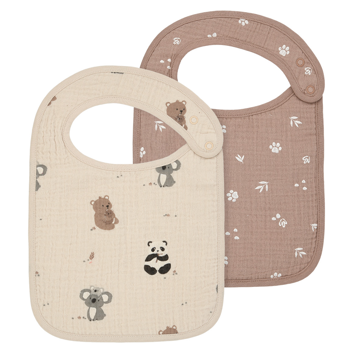 2 Baby Lätzchen aus Musselin von Topomini