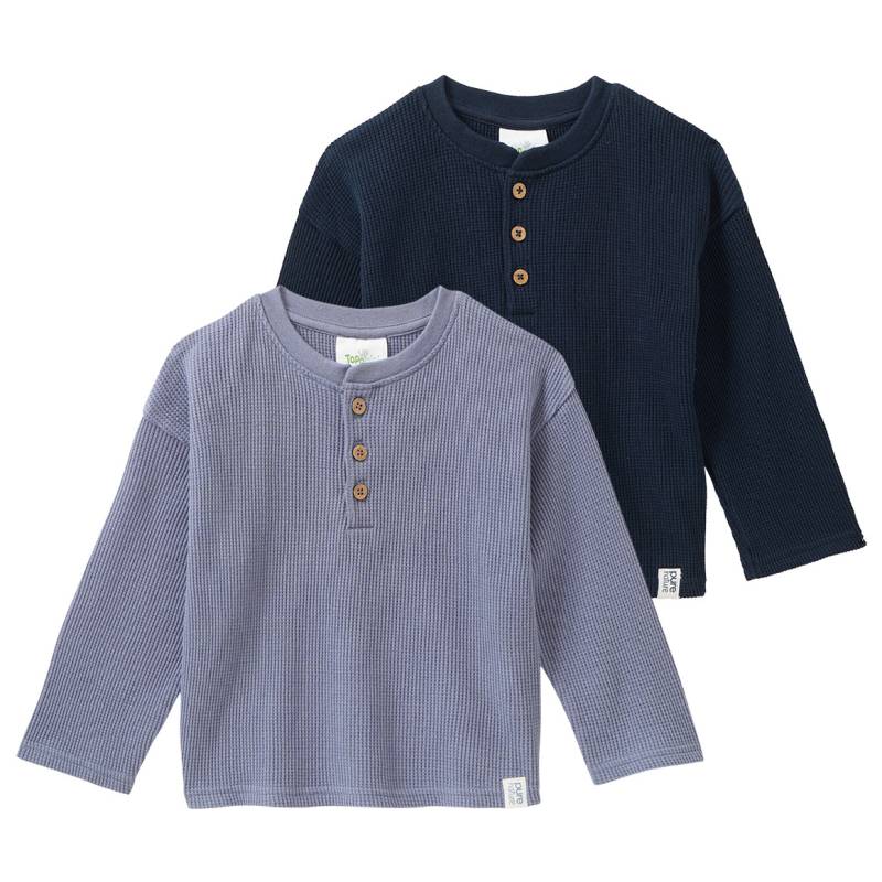 2 Baby Langarmshirts aus Waffel-Piqué 2 Baby Langarmshirts aus Waffel-Piqué von Topomini
