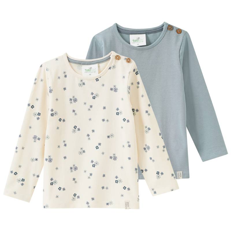 2 Baby Langarmshirts mit Blümchen 2 Baby Langarmshirts mit Blümchen von Topomini