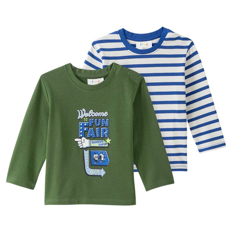 2 Baby Langarmshirts mit Print von Topomini