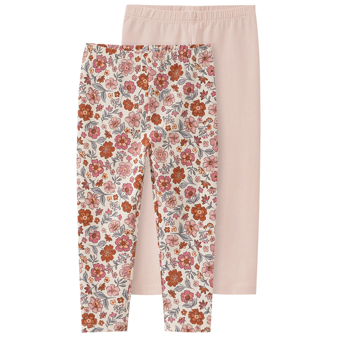 2 Baby Leggings mit Blümchen von Topomini