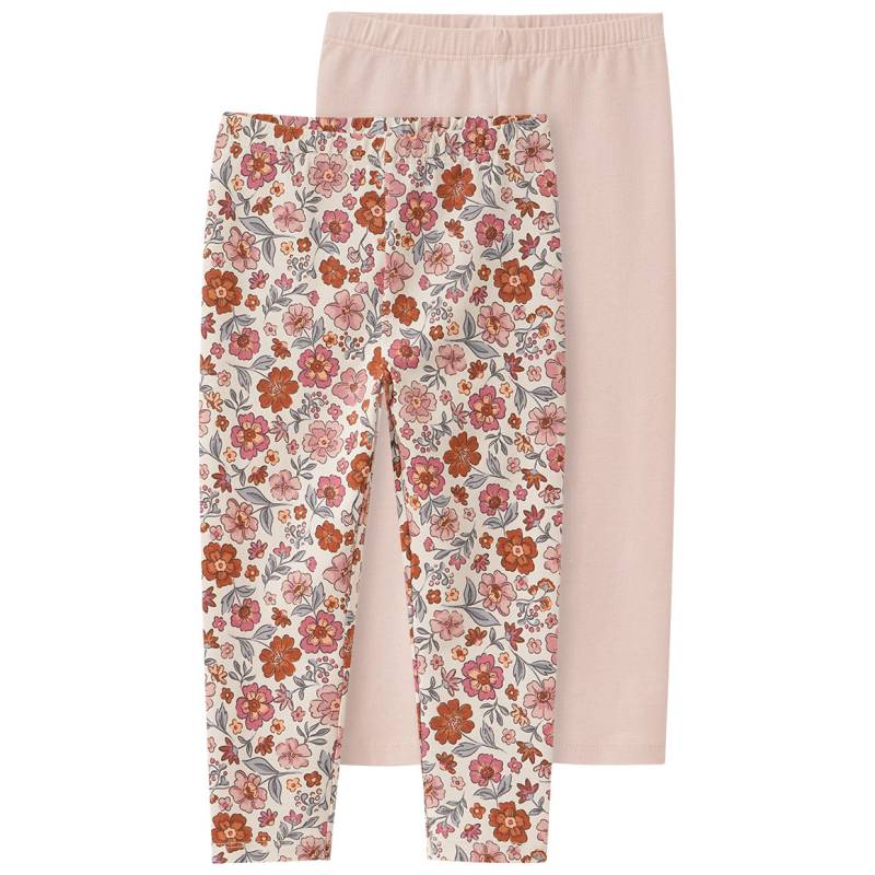 2 Baby Leggings mit Blümchen 2 Baby Leggings mit Blümchen von Topomini