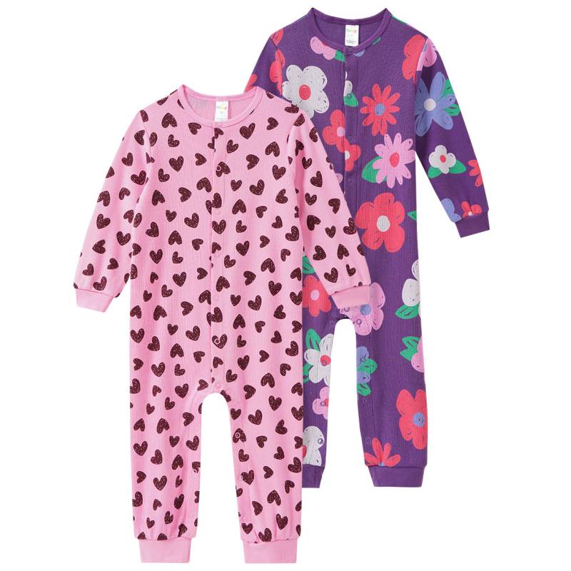 2 Baby Schlafanzüge mit Rippstruktur 2 Baby Schlafanzüge mit Rippstruktur von Topomini