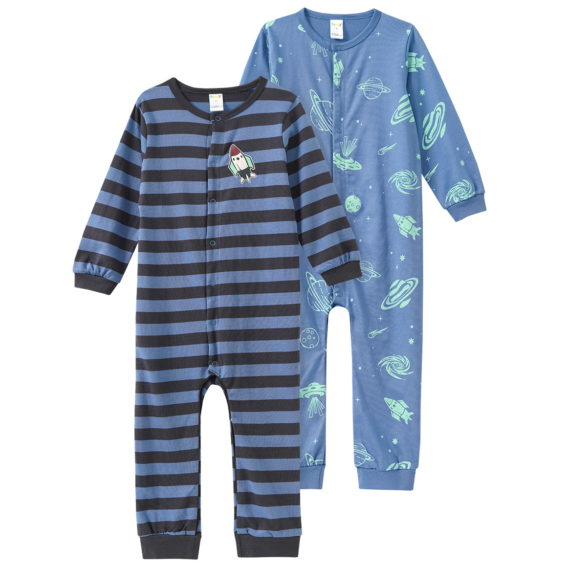 2 Baby Schlafanzüge mit verschiedenen Dessins 2 Baby Schlafanzüge mit verschiedenen Dessins von Topomini