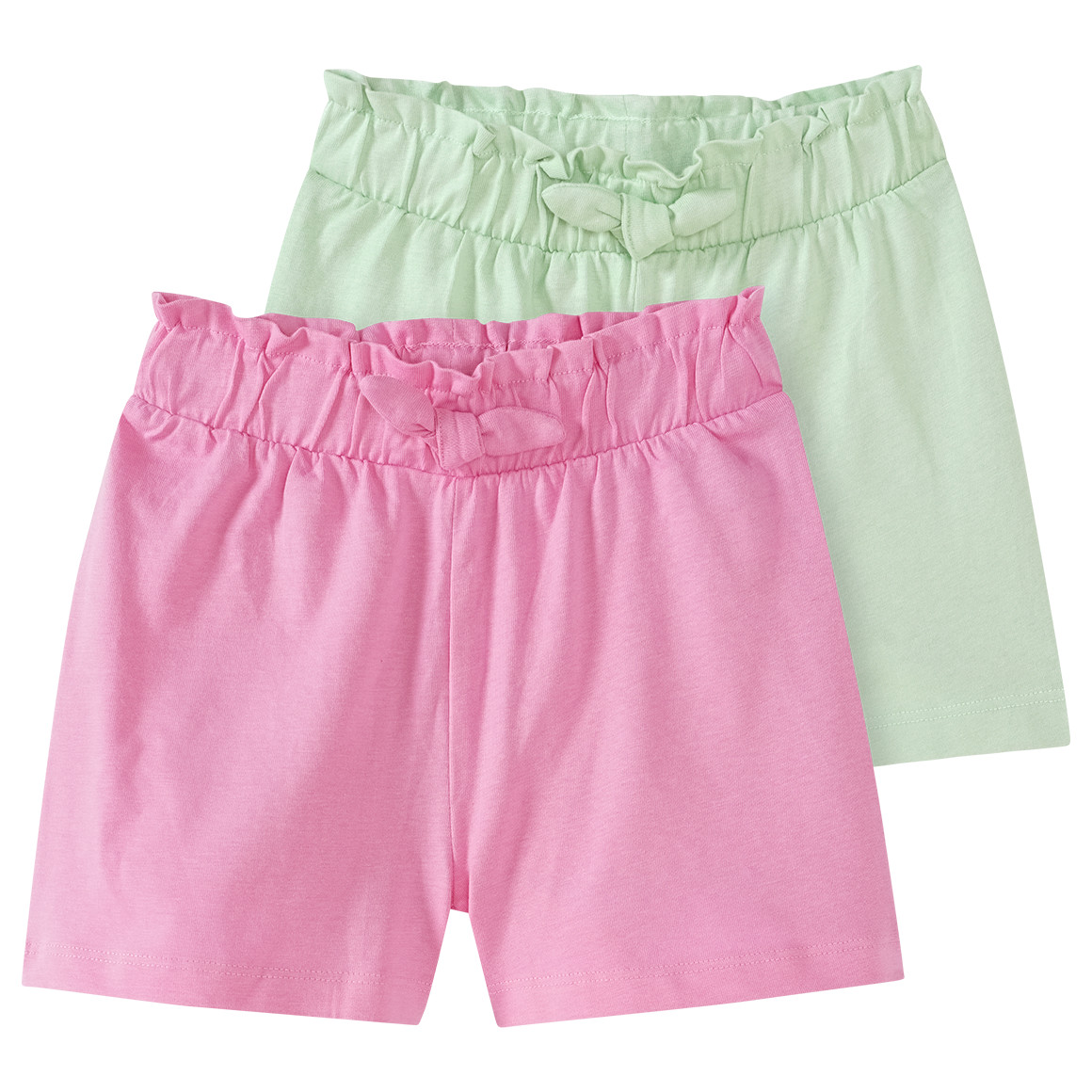 2 Baby Shorts mit Zierschleifen von Topomini