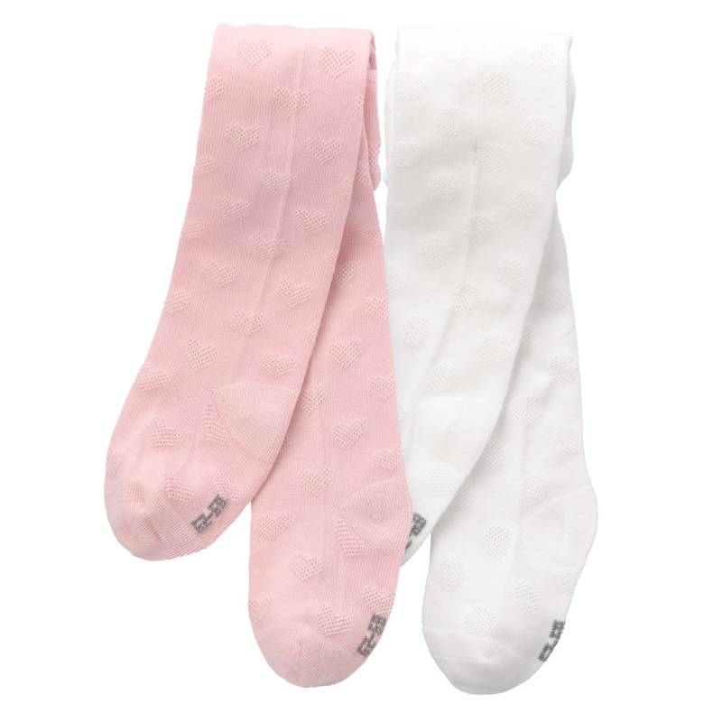 2 Baby Strumpfhosen mit Ajour-Muster von Topomini
