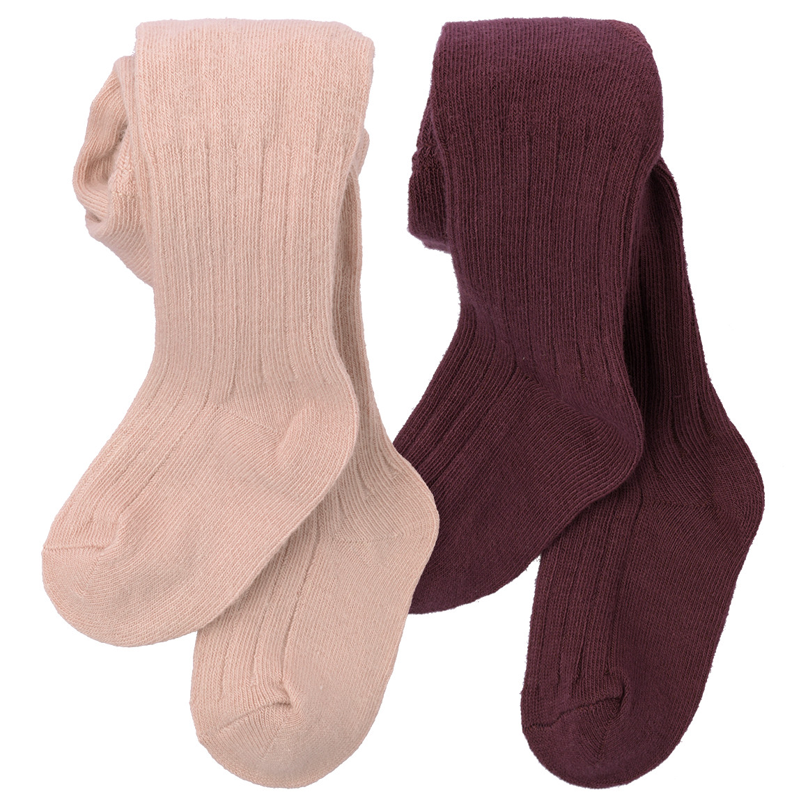 2 Baby Strumpfhosen mit Rippstruktur von Topomini