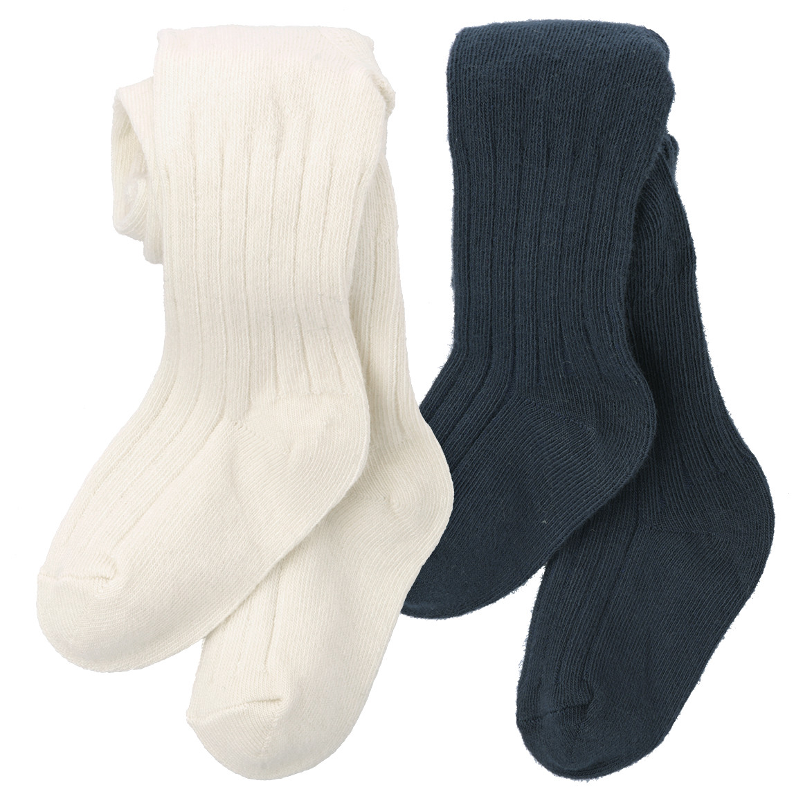 2 Baby Strumpfhosen mit Rippstruktur von Topomini