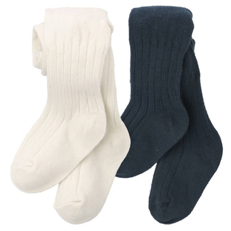 2 Baby Strumpfhosen mit Rippstruktur von Topomini