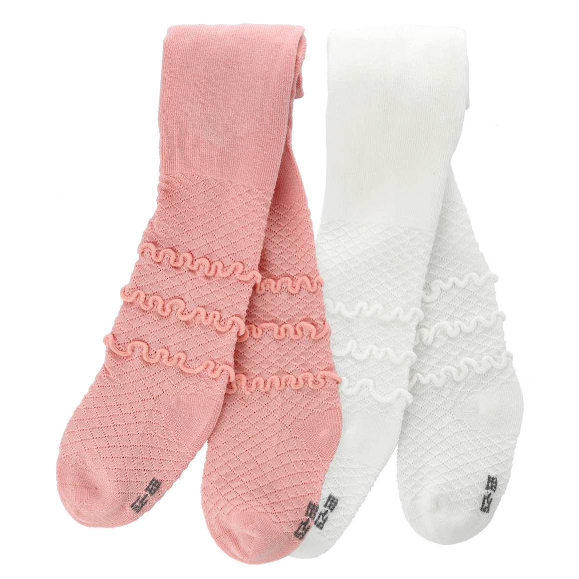 2 Baby Strumpfhosen mit Strukturmuster von Topomini