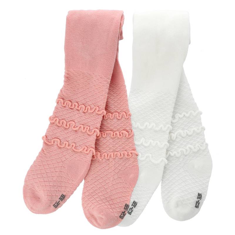 2 Baby Strumpfhosen mit Strukturmuster von Topomini