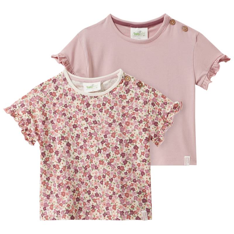 2 Baby T-Shirts mit Rüschenärmeln 2 Baby T-Shirts mit Rüschenärmeln von Topomini