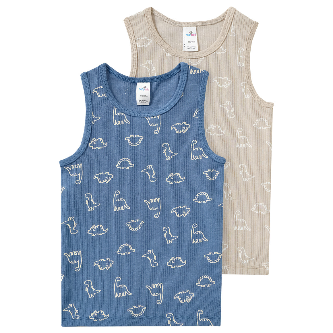 2 Baby Unterhemden im Doppelpack von Topomini