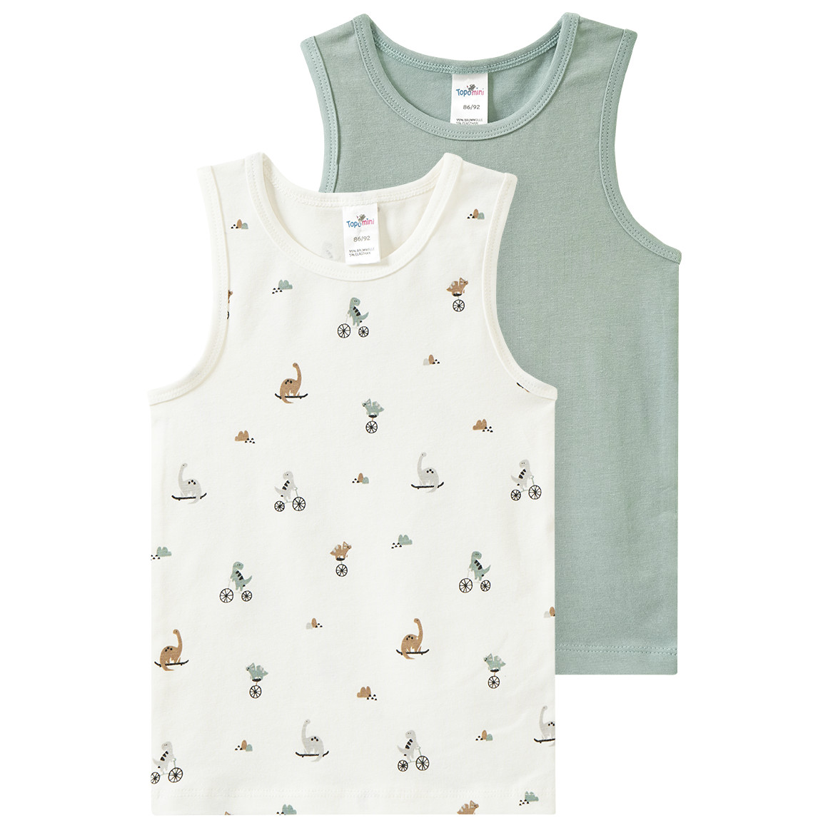 2 Baby Unterhemden im Set von Topomini