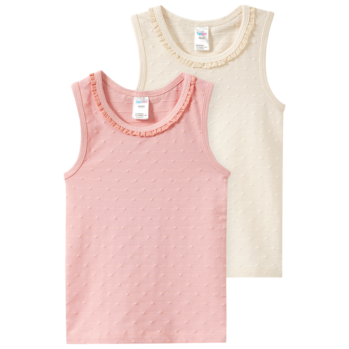 2 Baby Unterhemden im Set von Topomini