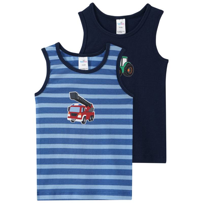 2 Baby Unterhemden mit Prints 2 Baby Unterhemden mit Prints von Topomini