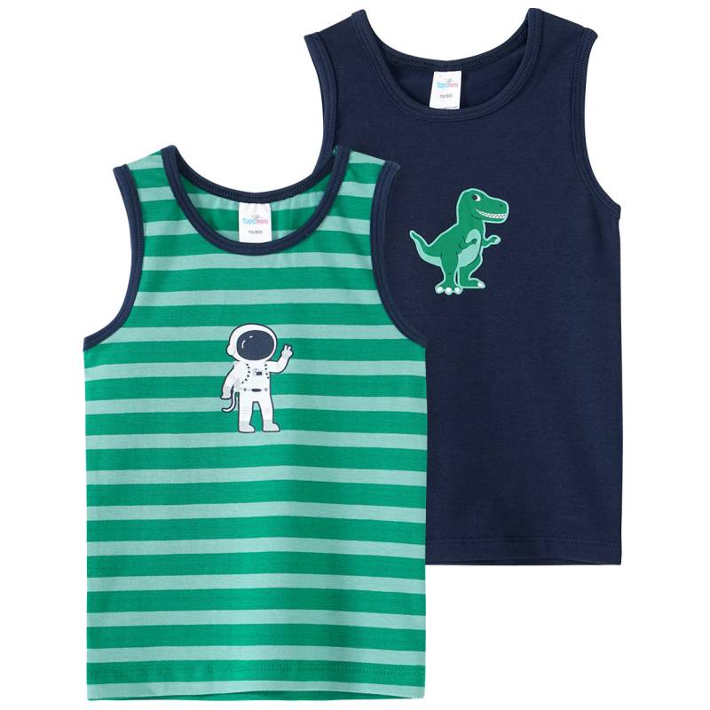 2 Baby Unterhemden mit Prints von Topomini