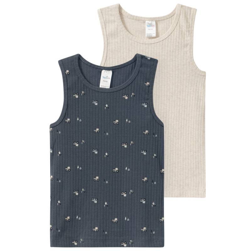 2 Baby Unterhemden mit Rippstruktur 2 Baby Unterhemden mit Rippstruktur von Topomini