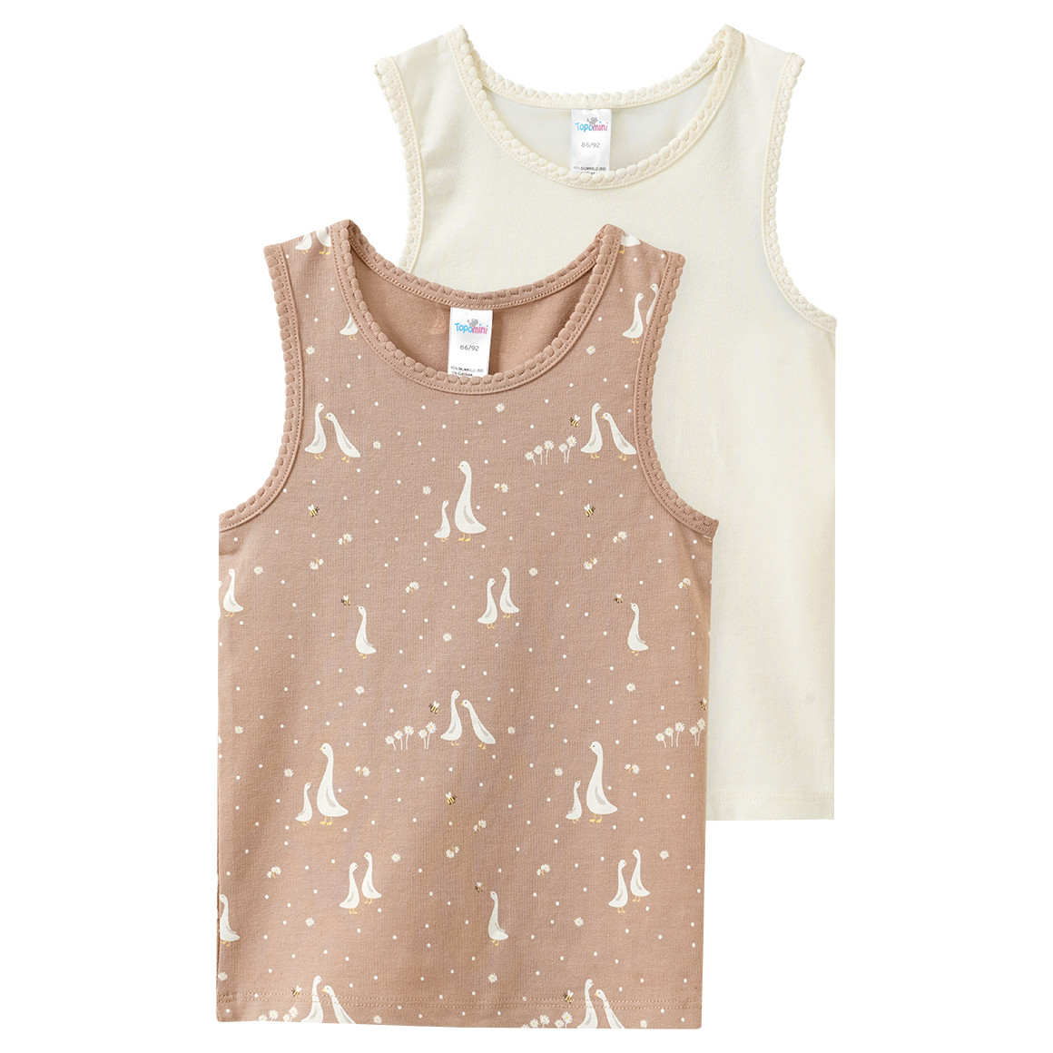 2 Mädchen Unterhemden im Doppelpack von Topomini