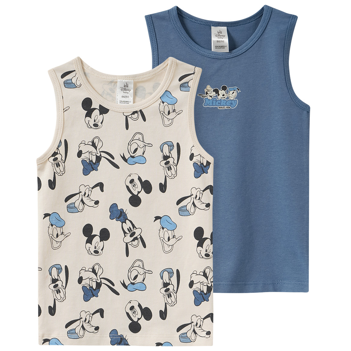 2 Micky Maus Unterhemden im Set von Topomini