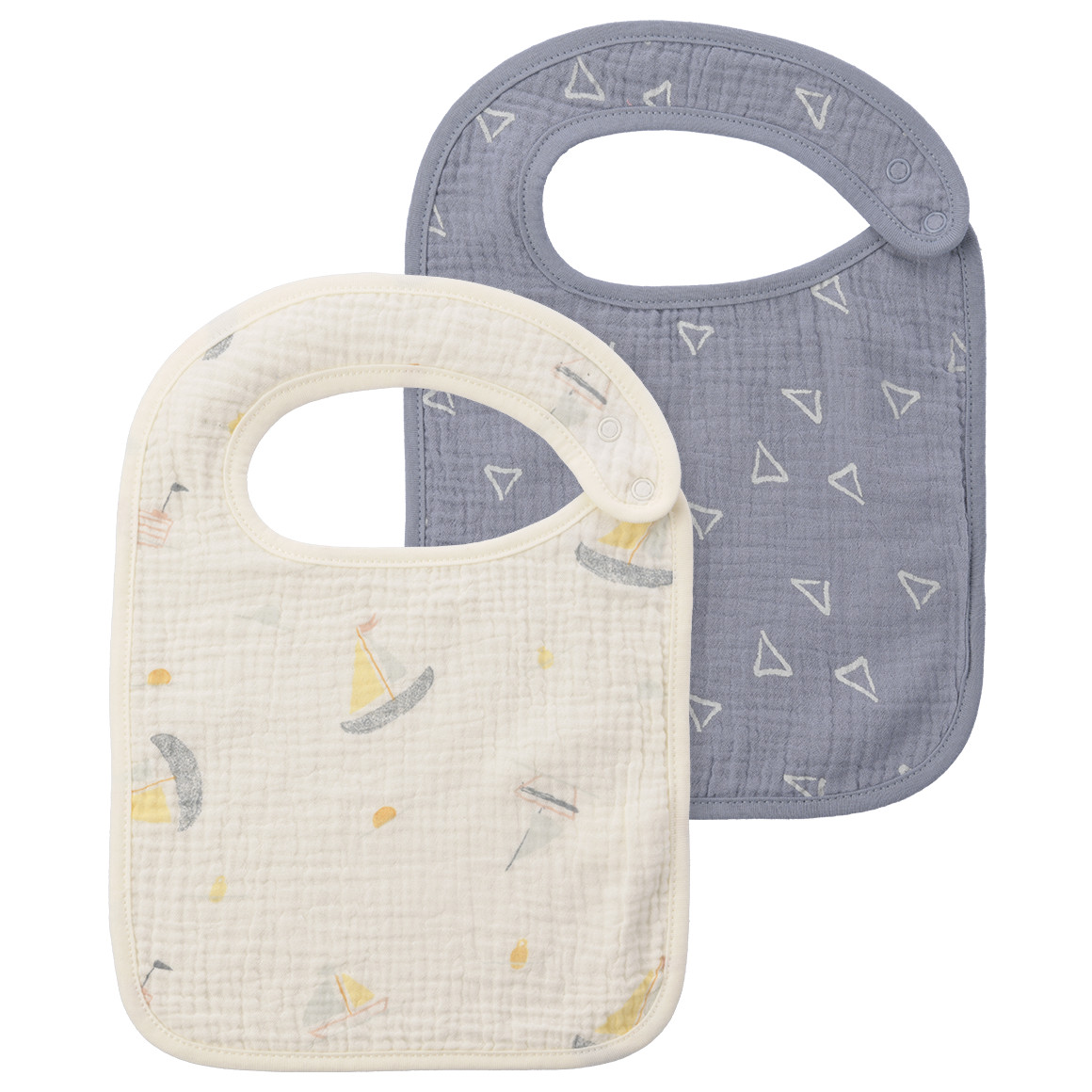 2 Musselin-Lätzchen mit Allover-Print 2 Musselin-Lätzchen mit Allover-Print von Topomini