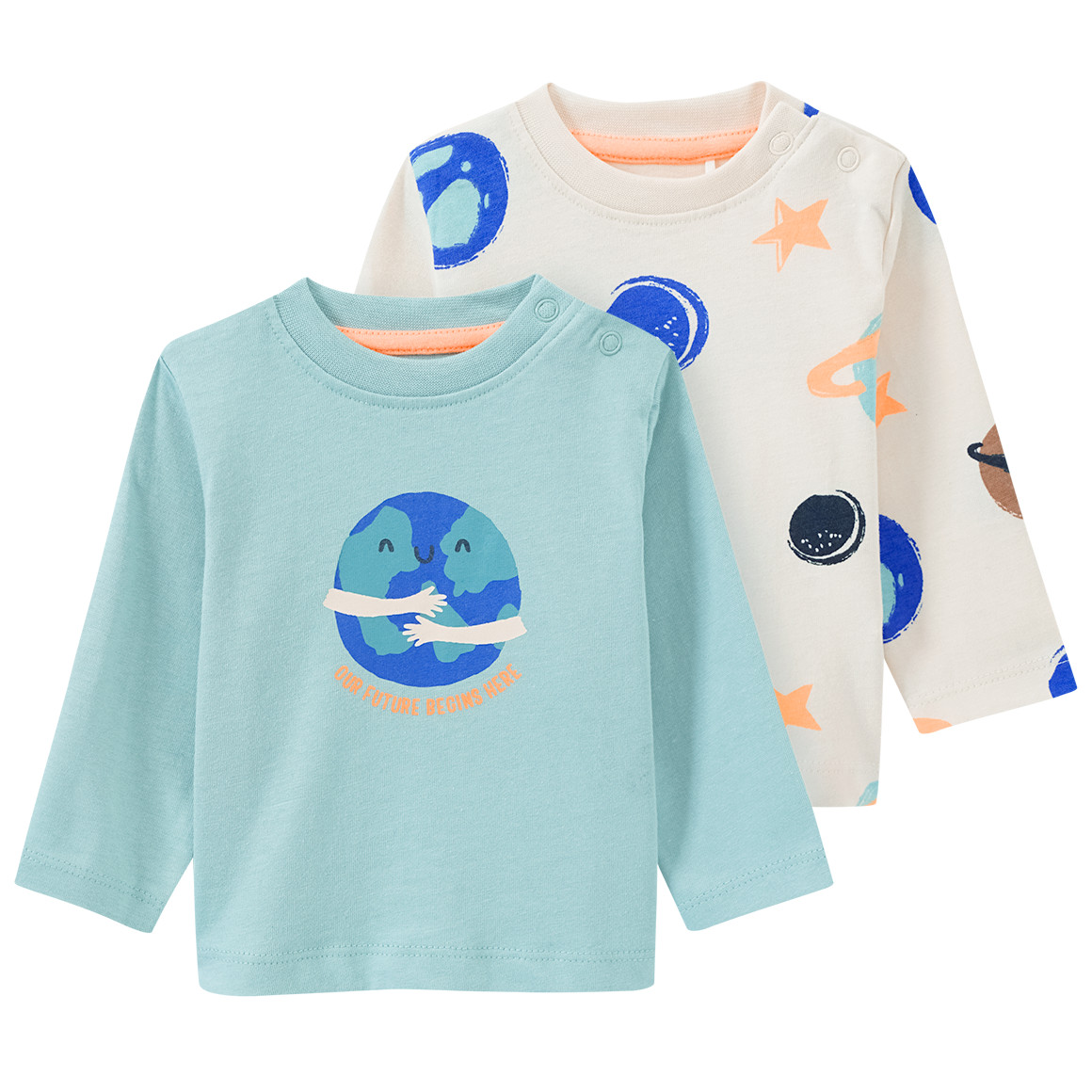 2 Newborn Langarmshirts im Set von Topomini